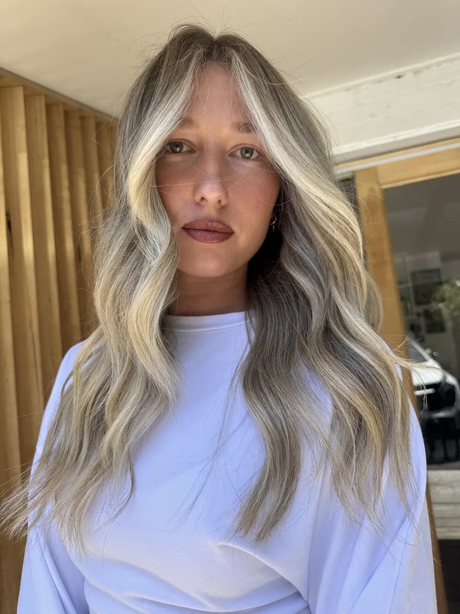 Blonde money piece and face-framing transformation