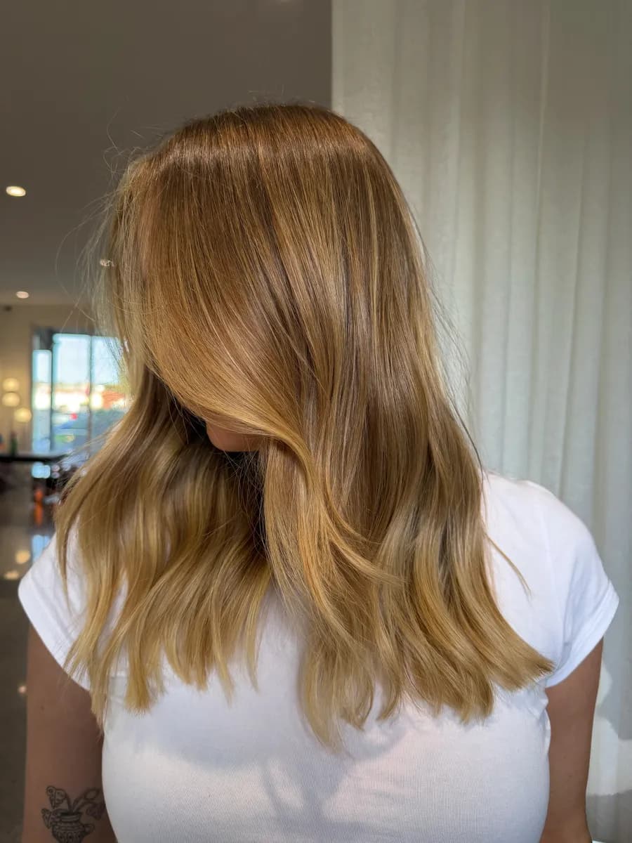 Bronde lived-in colour with dimensional blend